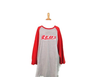 T-shirt da baseball Cincinnati Reds, camicia da baseball Raglan XL