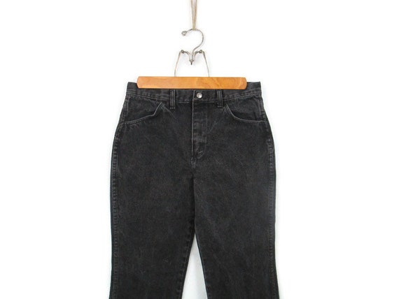 80's Rustler Faded Black Jeans Vintage Boy's Size… - image 3
