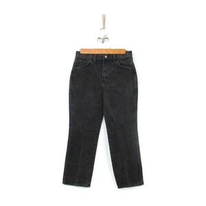 Rustler Faded Black Jeans Vintage Boy&#39;s Size 16 Husky Straight Leg 29 Inch Waist Jeans anni &#39;80