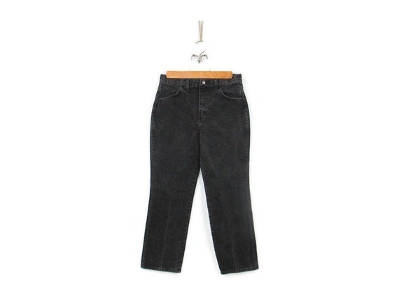 80's Rustler Faded Black Jeans Vintage Boy's Size… - image 1