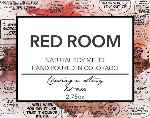 Red Room Soy Wax Melts Bookish Black Widow Avengers Movie Inspired Handmade Cinnamon Gift For Her Gifts