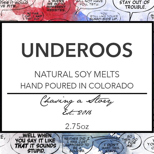 Underoos//soy Wax smelt-Spider-Man-Captain America-Avengers-Peter Parker-fandom-Geek geschenken-pedante-handgemaakte-gift