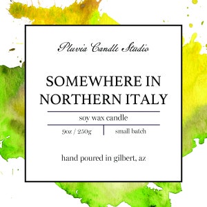 Somewhere in Northern Italy // PRE-ORDER 9oz Soy Candle - Call Me By Your Name - Bookish Candles - Handmade - Gifts - Citronella