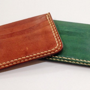 Portafoglio minimalista in vera pelle, portafoglio sottile, portafoglio in pelle sottile, portafoglio in pelle, custodia per carte di credito, portafoglio sottile, regalo di compleanno