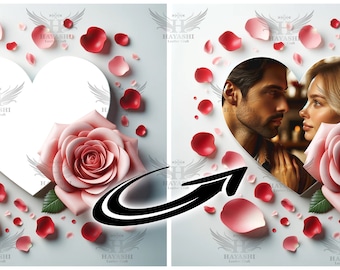 SET A, Valentine's Day Romantic Photo Frame Collection, PNG, 21