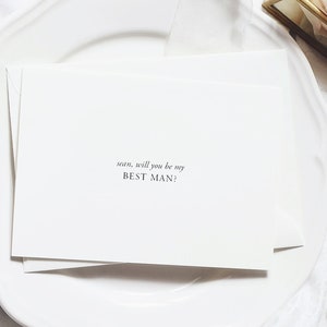 Carte Serez-vous mon témoin - carte métallique personnalisée - faire-part de mariage minimaliste - SUTTON