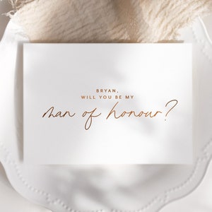Carte serez-vous mon homme d'honneur - cartes de proposition de mariage personnalisées - carte de proposition d'homme d'honneur en aluminium - ARIA