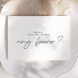 Carte Serez-vous notre porteur de l'alliance - Cartes de proposition pour fête de mariage - Carte de proposition au porteur en aluminium métallisé - ARIA
