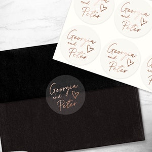 Wedding Monogram Envelopes Seals Clear Favor Stickers Labels, Gold