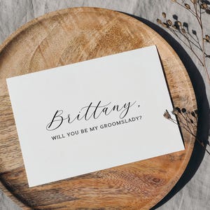 Carte personnalisée de préposé à une fête de mariage - cartes de proposition de fille d&#39;honneur en aluminium - carte seras-tu ma dame d&#39;honneur - MADELYN