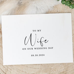 À ma femme le jour de notre mariage - cartes de mariage le jour - carte de mariée en aluminium - ANNIE