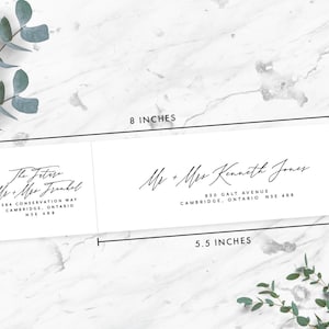 PRINTED address labels personalized wraparound wedding guest address stickers labels with return addresses SHAY Bild 2