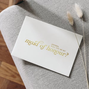 Carte Serez-vous ma demoiselle d'honneur - carte personnalisée - faire-part de mariage original - NORA