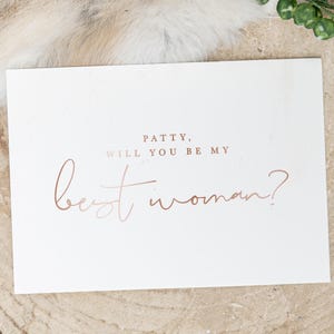 Carte seras-tu ma meilleure femme - cartes de proposition de fête de mariage - carte de proposition de meilleure femme en aluminium - ANNIE