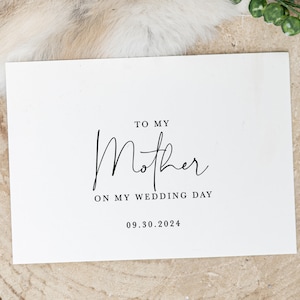 To my mother on my wedding day card - on-the-day wedding cards - foil mother-of-the-bride card - ANNIE