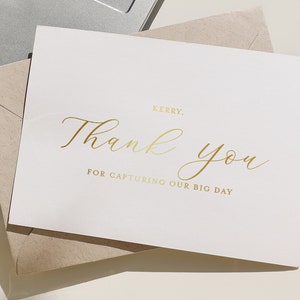 Merci d'avoir photographié notre carte de mariage le jour J - carte de remerciement du vendeur de mariage - carte pour photographe et vidéaste - KERRY