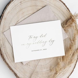 Personalized foil card - wedding day greeting card - to my dad on my wedding day – TAYLOR
