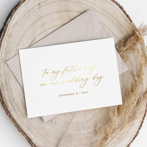 À ma future femme le jour de notre mariage - souvenir de mariage en aluminium - carte personnalisée pour mariage - TAYLOR