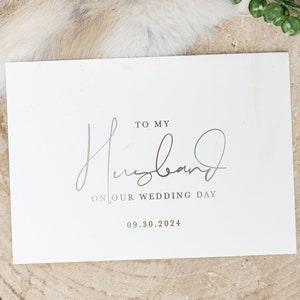 To my husband on our wedding day card - on-the-day wedding cards - foil groom card - ANNIE