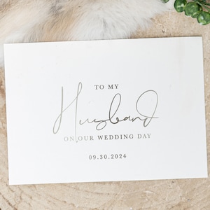 To my husband on our wedding day card - on-the-day wedding cards - foil groom card - ANNIE