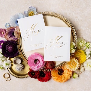 2er Set Hochzeitsgelübde - CAILA - personalisiert Ehegelübde - Hochzeitsandenken - CAILA