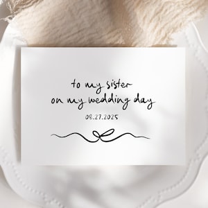 Für meine Schwester an meinem Hochzeitstag - süße Hochzeitskarte - Schleifen - AVA