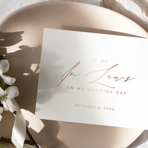 A mes beaux-parents pour carte de mariage - cartes de mariage le jour - carte brillante parents, belle-mère, beau-père - STELLA