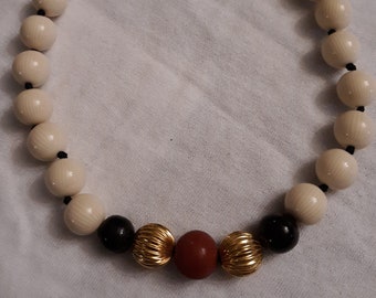 Les Bernard Mother Of Pearl Necklace Exquisite 1960/'s Beauty