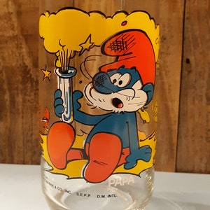 Okulary Vintage Smurf 7 Różne 1982 PEYO