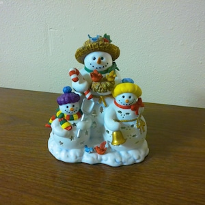 Vintage Partylite Snowman Trio