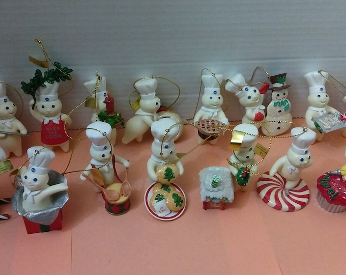 Vintage Pillsbury Doughboy Danbury Mint Christmas Ornaments 19 Etsy