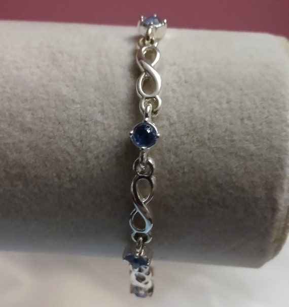 Vintage Avon NRT Infinity Bracelet Light Blue Stones Etsy