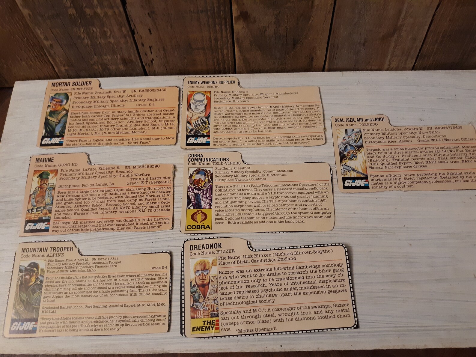 Vintage 1980s GI Joe File Cards 7 | Etsy