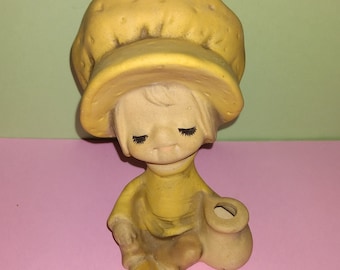 Vintage Ceramic Poppet Figure/Bud Vase, UCTCI Japan