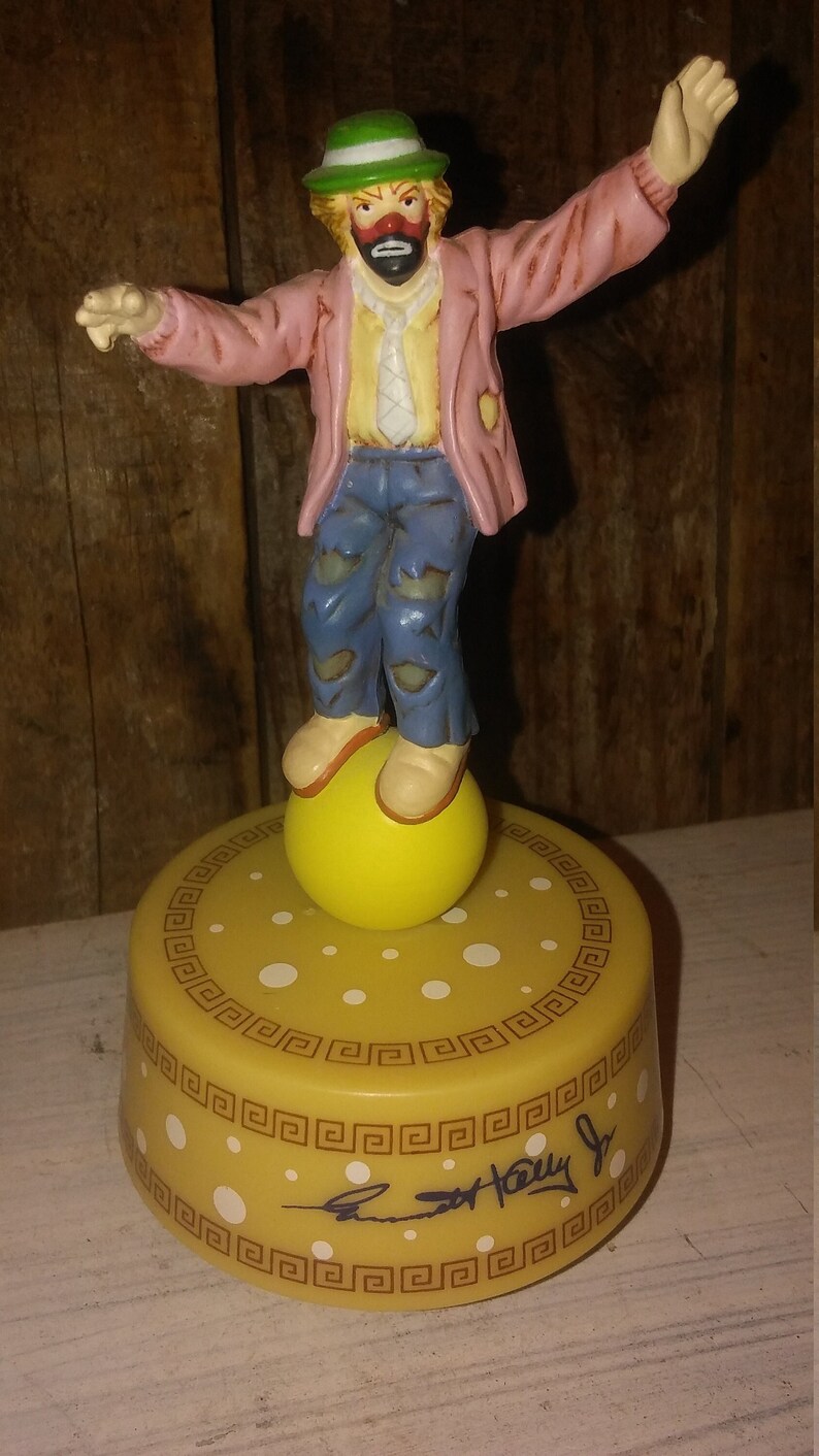 Vintage Emmett Kelly Jr. Collection Clown Music Box Flambo Etsy