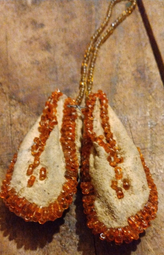 Vintage Native American Beaded and Leather Mini Mo