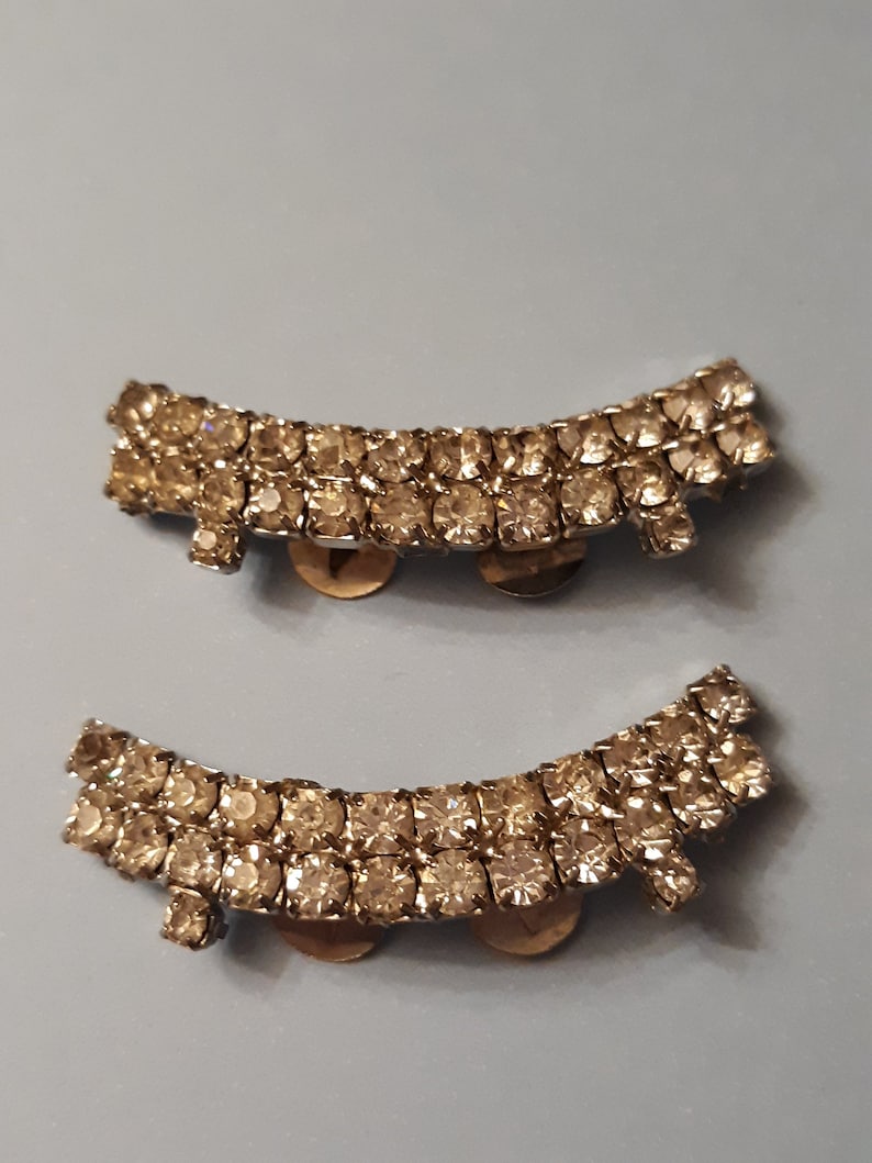 Vintage Rhinestone Shoe Clips