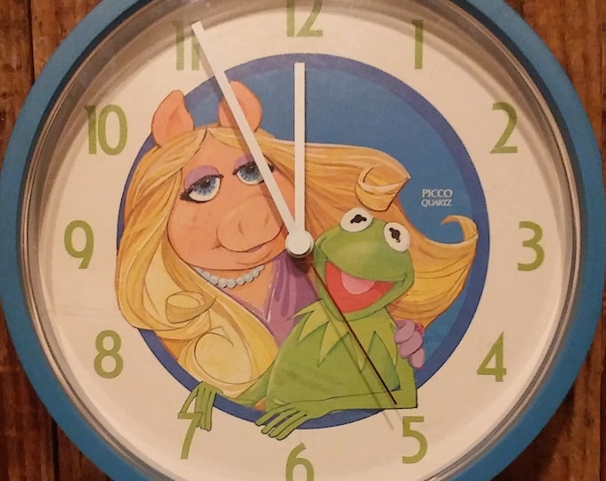 Vintage Miss Piggy & Kermit Wall Clock, Picco Quartz 10 Etsy