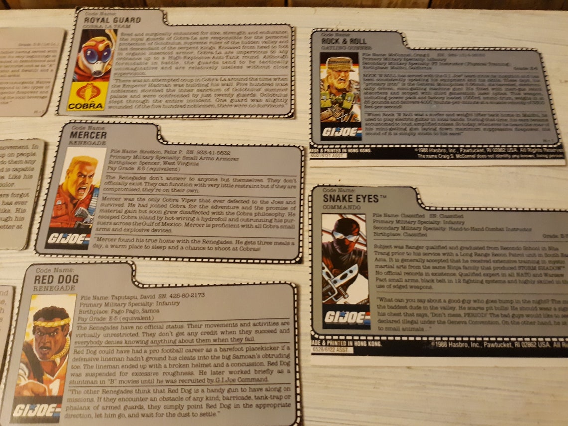 gi joe cards value