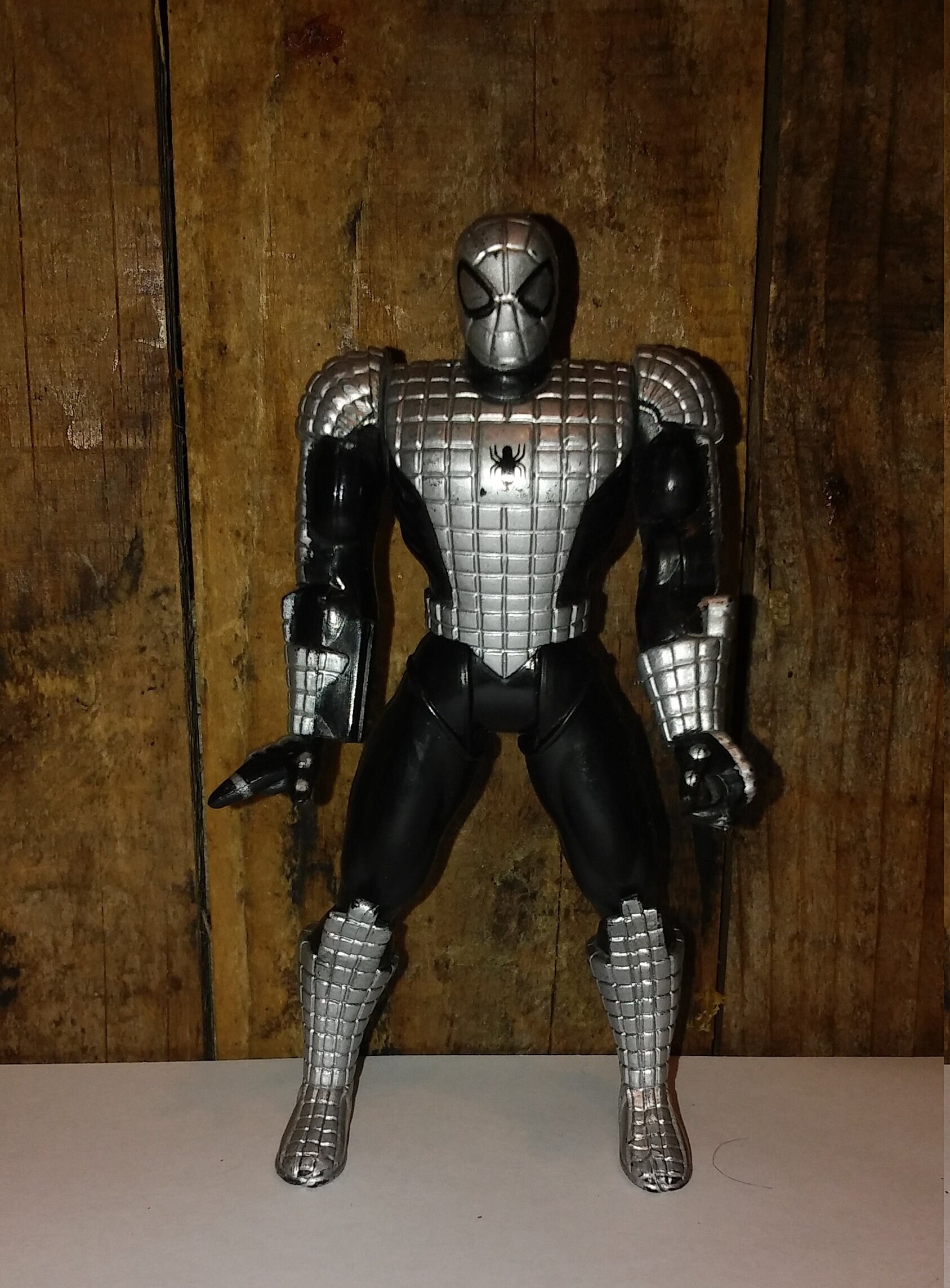 Vintage Silver Spiderman Spider Armor Figure 6 RESERVED - Etsy