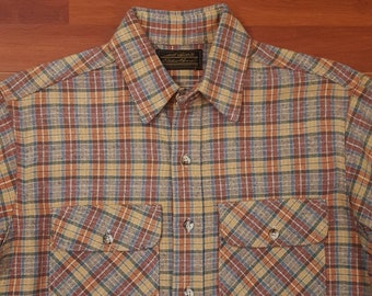1970's Eddie Bauer Flannel Shirt - Fits Like a Medium - Vintage Flannel Shirts - 70's Flannel - Vintage Eddie Bauer Shirt - 70s Eddie Bauer