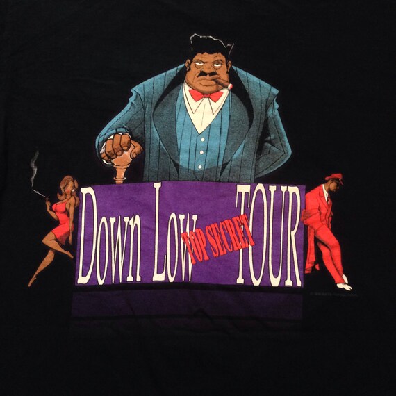 1996 R. Kelly Down Low Top Secret Tour Tee - XL -… - image 4