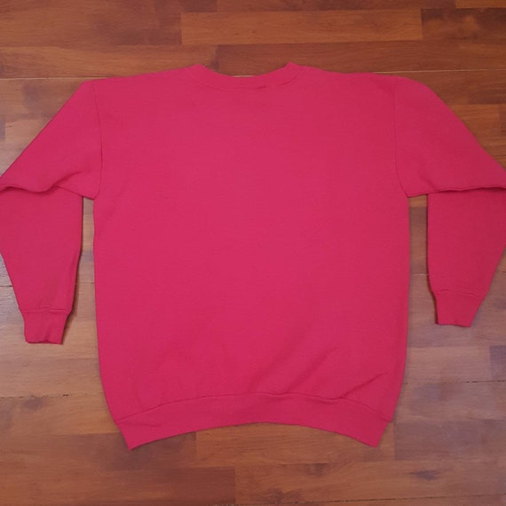 80's ? Rare Embroidered Pink Guess Sweatshirt - O… - image 2