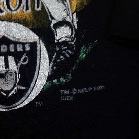 90's Los Angeles Raiders Black and Silver Sweatsh… - image 3