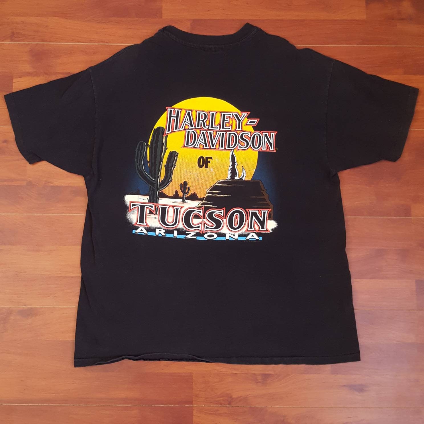 90's Blue Flame XL Harley Shirt 