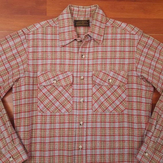 1970's Eddie Bauer Flannel Shirt - Fits Like a Me… - image 1