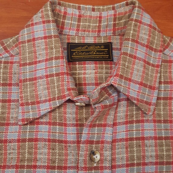 1970's Eddie Bauer Flannel Shirt - Fits Like a Me… - image 5