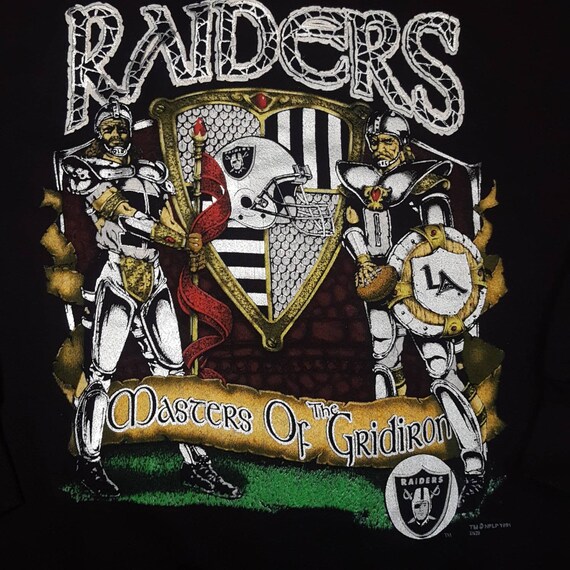 90's Los Angeles Raiders Black and Silver Sweatsh… - image 2