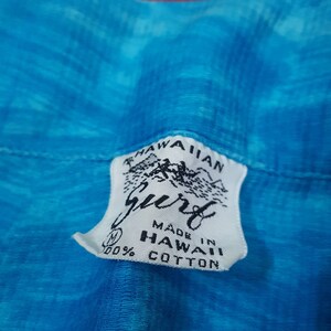 50's or 60's Hawaiian Surf Pacific Sportswear Shirt Fits Like S/M Made in USA Vintage Hawaiian Shirt Blue Green Pink Vintage Aloha image 4