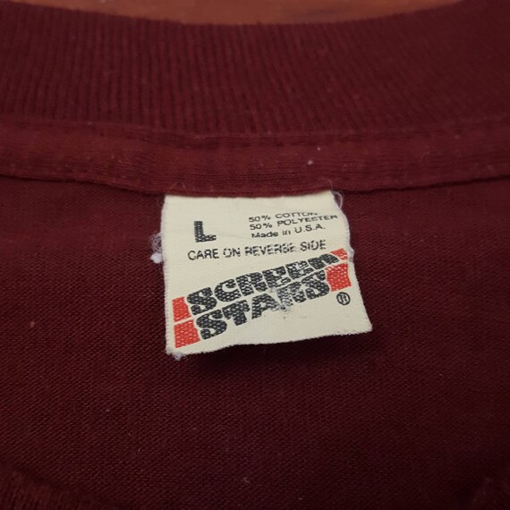 80's 2nd Amendment Shirt - Maroon - Fits Like a L… - image 4